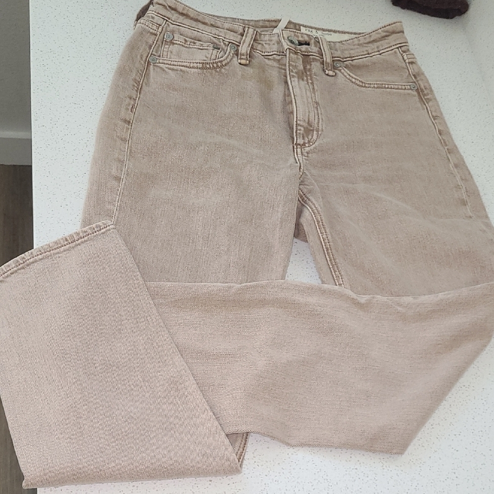 rag & bone Men's Beige Straight Jeans